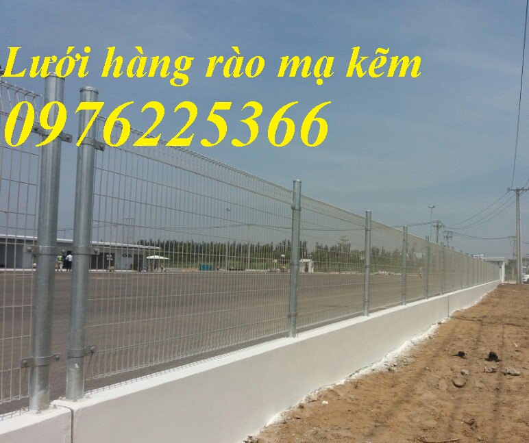 hàng rào mạ kẽm gập 2 đầu