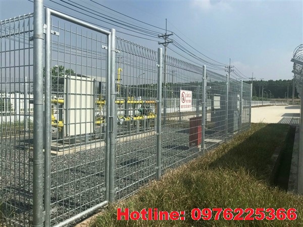 Hàng rào mạ kẽm gập hai đầu, lưới thép hàng rào