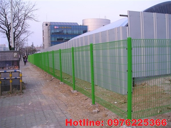 Hàng rào mạ kẽm sơn tĩnh điện chấn gập đầu