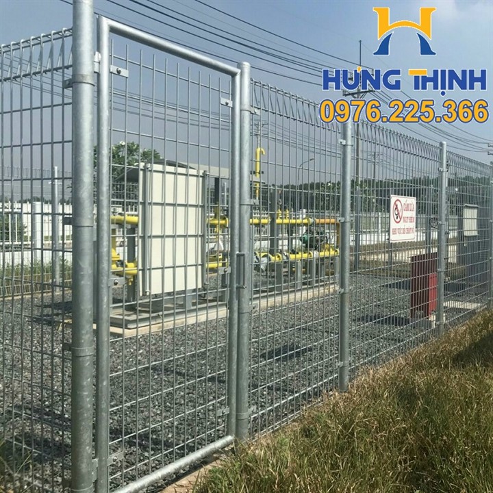 hàng rào lưới thép mạ kẽm gập 2 đầu tam giác